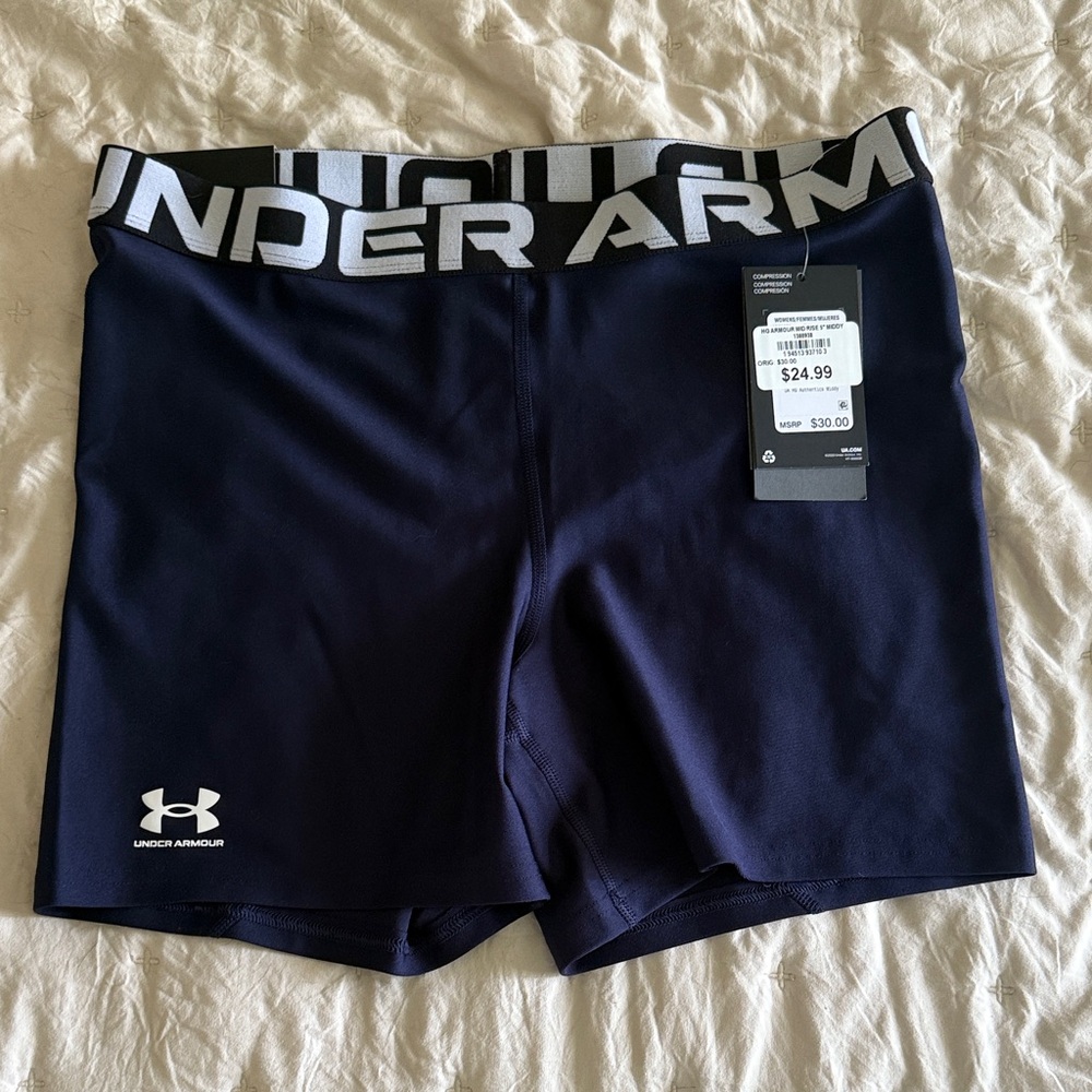 Under Armour Women's Dark Blue Bike Shorts